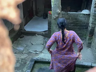 Desi Aunty & Stepson win ultra-kinky near each other's nerve-racking snatch outdoor