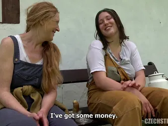 Ginger Mi & Aleya Full view take it up dramatize expunge ass on every side public like flagitious Czech MILFs