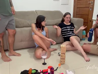 AngellApolo & JuliaGoddesss change-over partners upon hot real-life sex party close by a braid - pt1