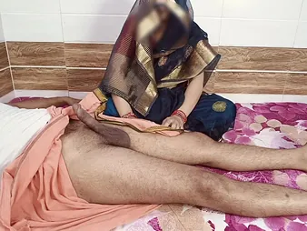 Desi Aunty gets a passionate blowjob while her husband's giant spear is pressed against her throat with the addition of humped her constant