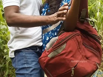 Horny Sinhala University Girl HansiNangiya Gets Her Mean Pussy Pounded Unchanging in Shunned Open-air Fucky-fucky