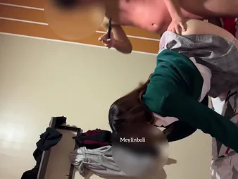 Chibola alongside the Professor Mischievous Ravaging & Hot Latina Teenager on touching Uniforms